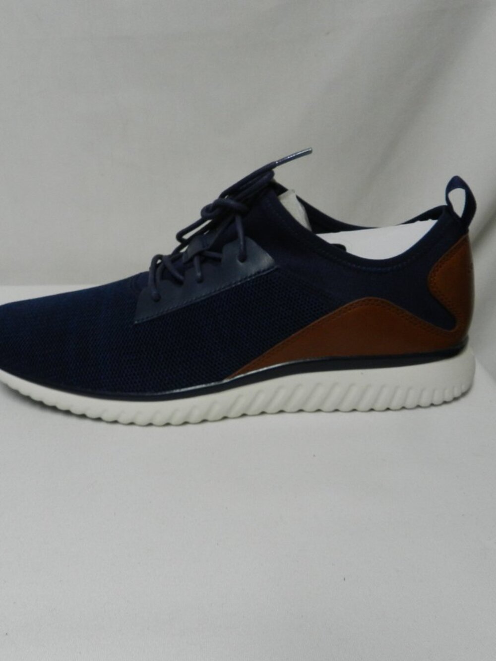 Cole Haan Grand Sport Sneakers Knit w/ Leather blue brown Men NIB NEW Size Sz 10 - Picture 4 of 16